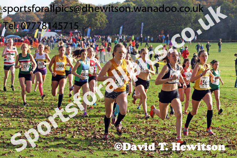 Womens under-17s Northern Cross Country Relays. Photo: David T. Hewitson/Sports for All Pics